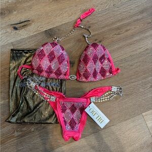 Custom rhinestone bikini competition